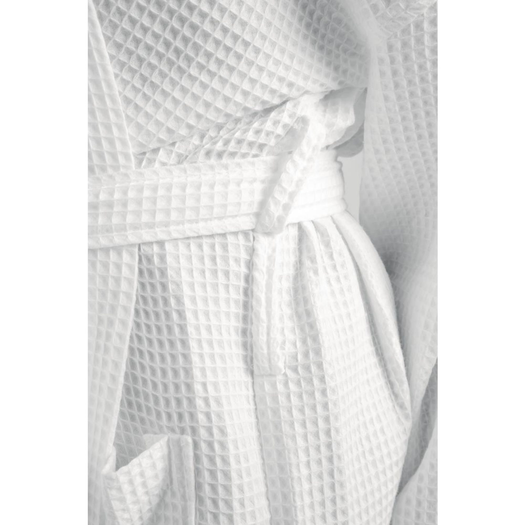 Picture of Mitre Essentials Honeycomb Bathrobe White Medium