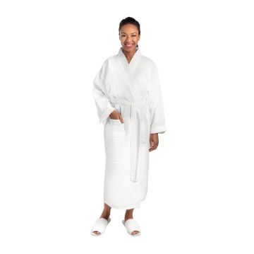 Picture of Mitre Essentials Honeycomb Bathrobe White Large