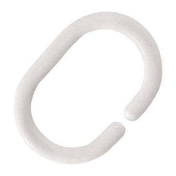 Picture of Mitre Essentials May Plastic Shower Curtain Ring (12 pack)