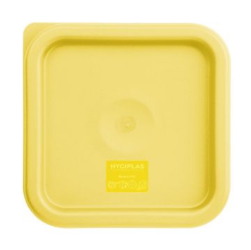 Picture of Hygiplas Square Food Storage Container Lid Yellow Small