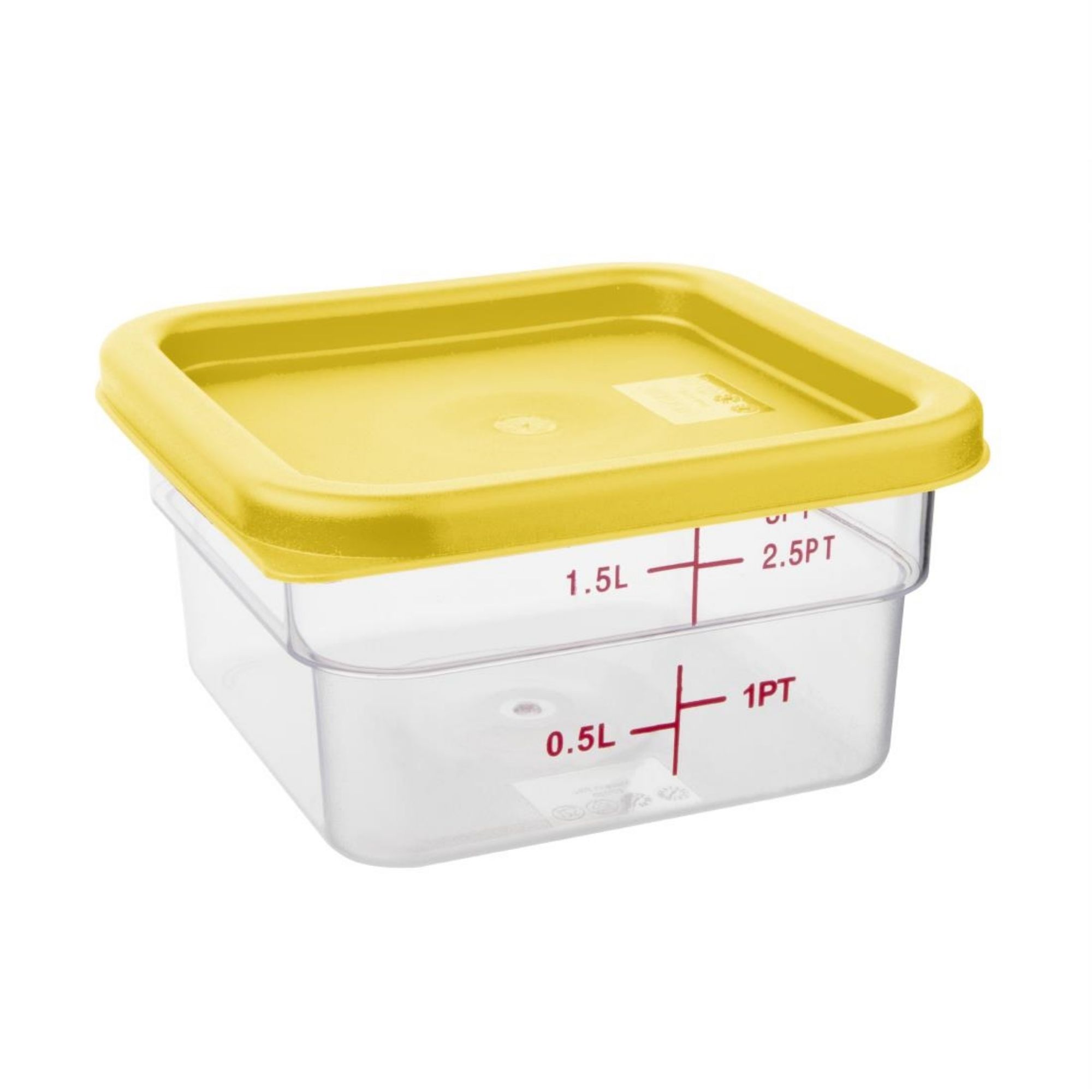 Picture of Hygiplas Square Food Storage Container Lid Yellow Small