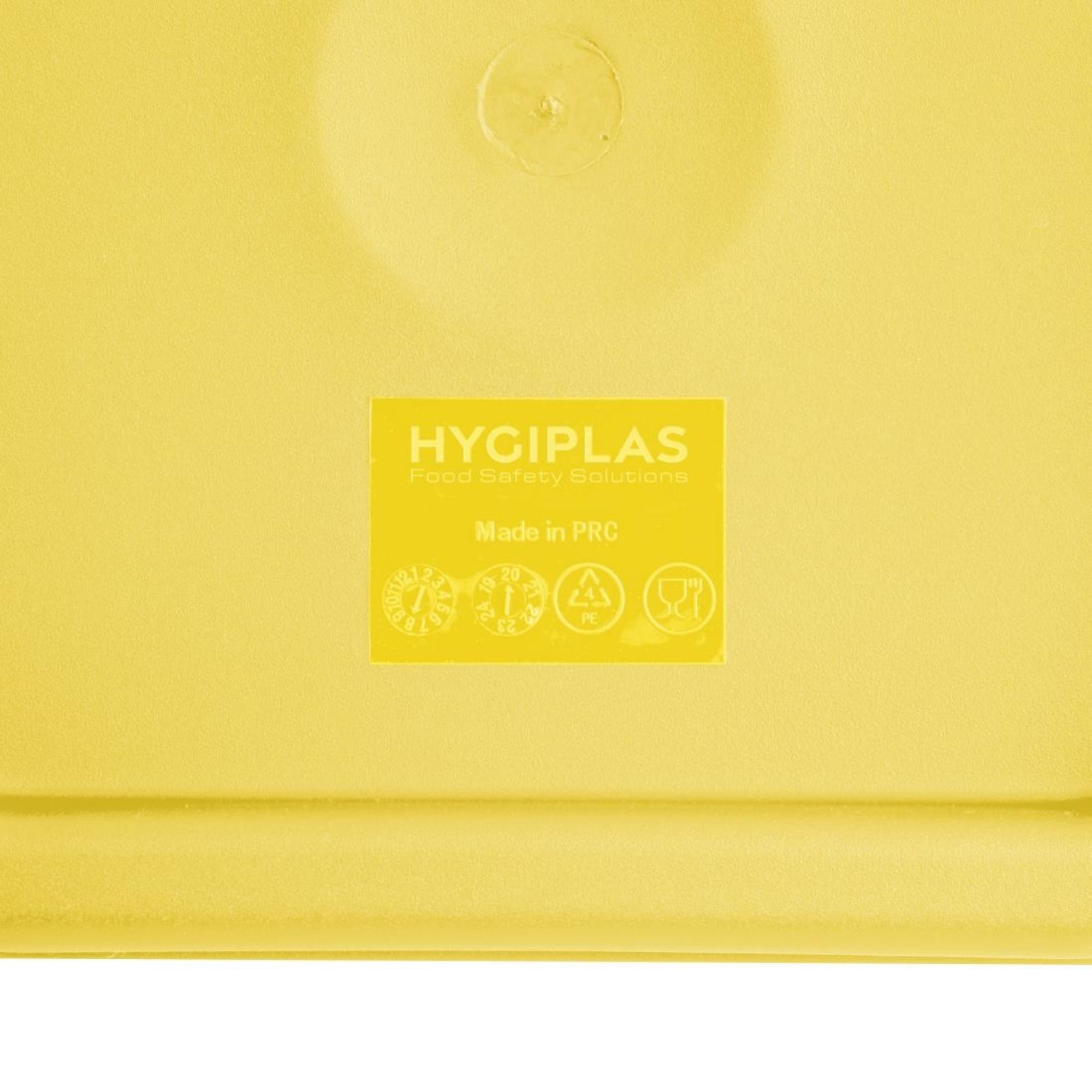 Picture of Hygiplas Square Food Storage Container Lid Yellow Small