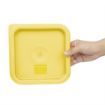 Picture of Hygiplas Square Food Storage Container Lid Yellow Small