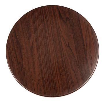 Picture of Bolero Pre-drilled Round Table Top Dark Brown 600mm