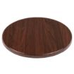 Picture of Bolero Pre-drilled Round Table Top Dark Brown 600mm - GG643