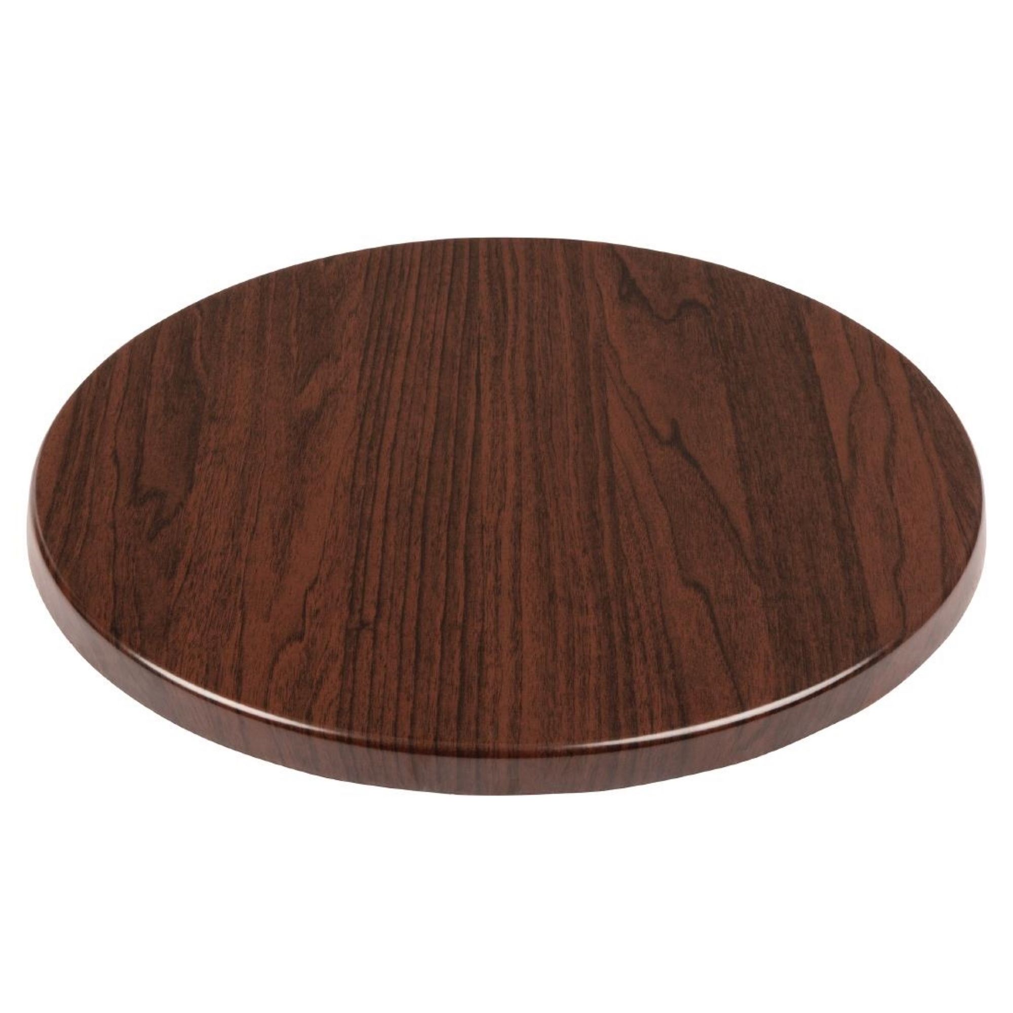 Picture of Bolero Pre-drilled Round Table Top Dark Brown 600mm