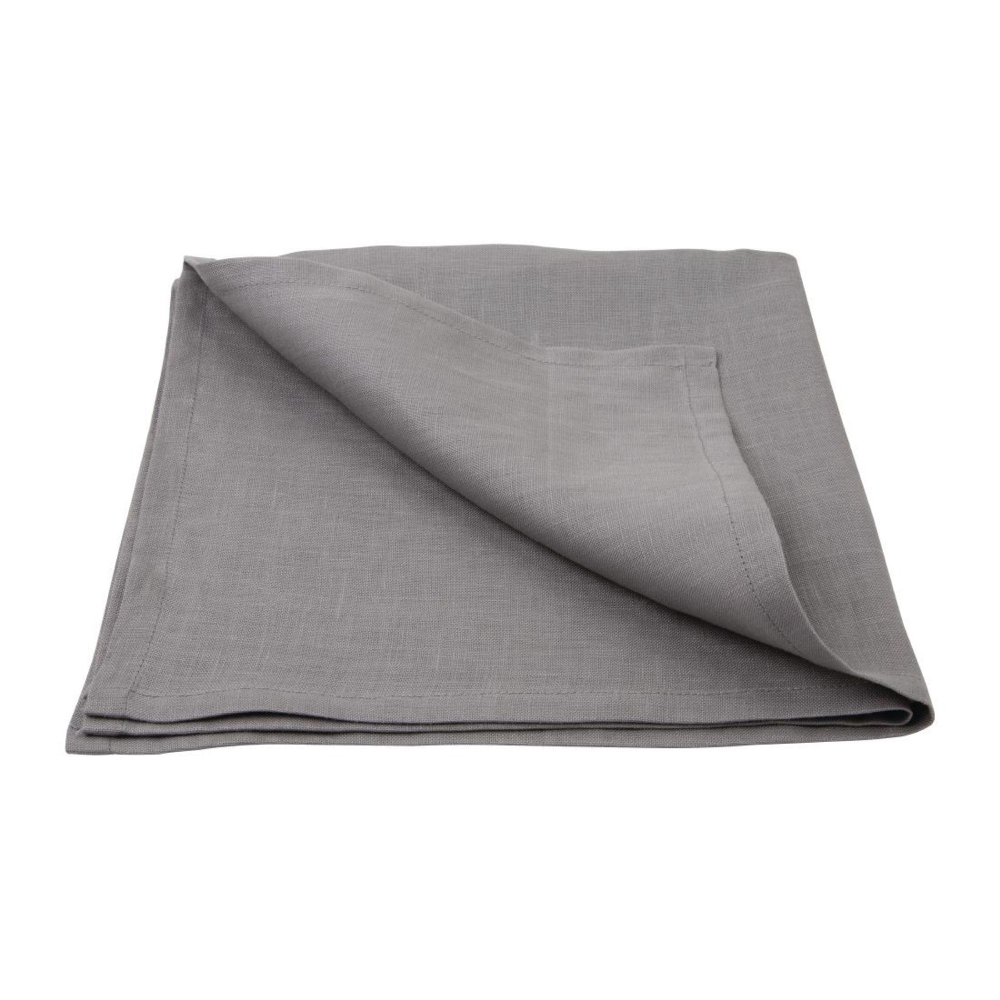 Picture of Olympia Linen Table Napkin Grey 400x400mm (12 Pack)