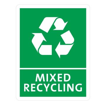 Picture of Jantex Slim Bin Mixed Recycling Label