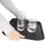 Picture of Olympia Kristallon Polypropylene Rectangular Non-Slip Tray Black 458mm - GM239