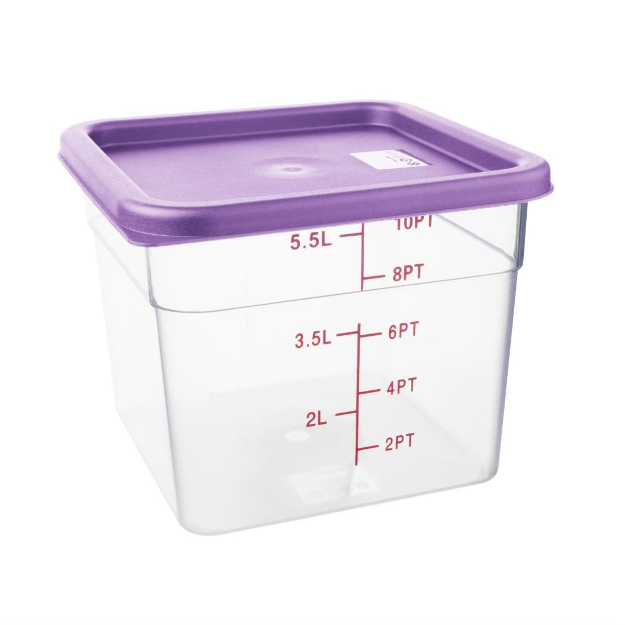Picture of Hygiplas Square Food Storage Container Lid Purple Medium