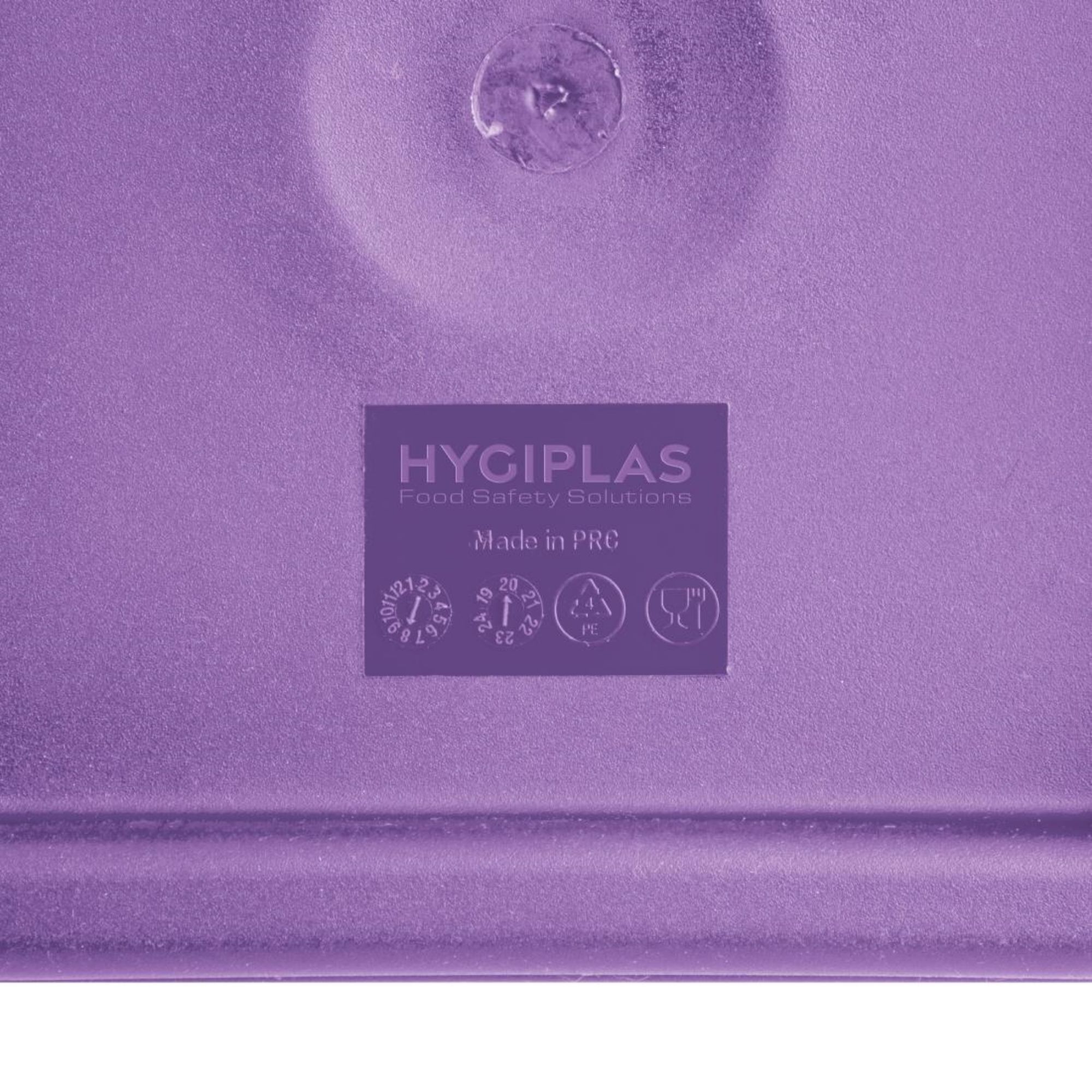 Picture of Hygiplas Square Food Storage Container Lid Purple Medium