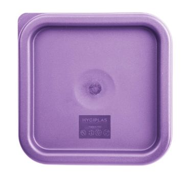 Picture of Hygiplas Square Food Storage Container Lid Purple Small