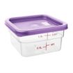 Picture of Hygiplas Square Food Storage Container Lid Purple Small