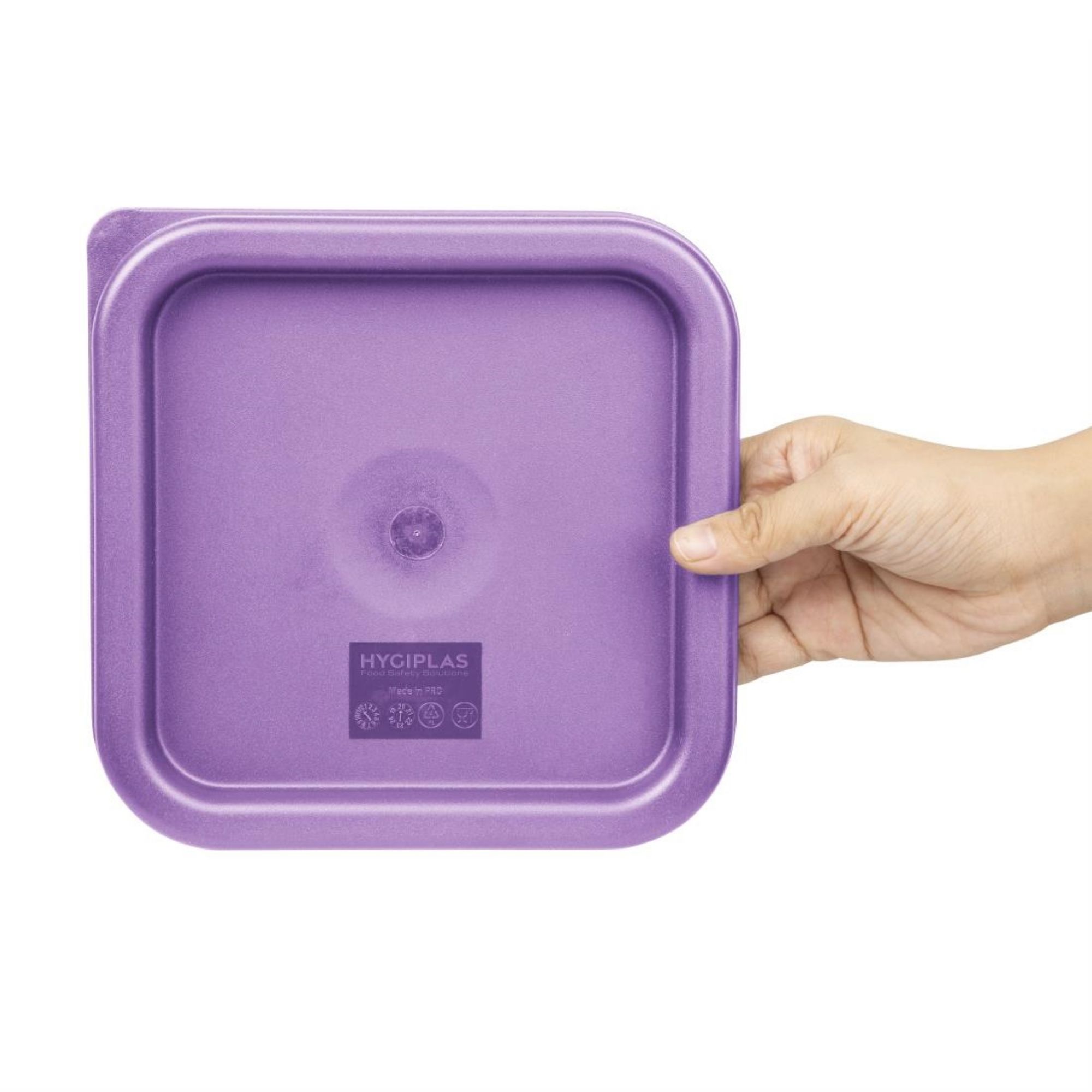 Picture of Hygiplas Square Food Storage Container Lid Purple Small