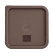 Picture of Hygiplas Square Food Storage Container Lid Brown Medium