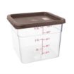 Picture of Hygiplas Square Food Storage Container Lid Brown Medium