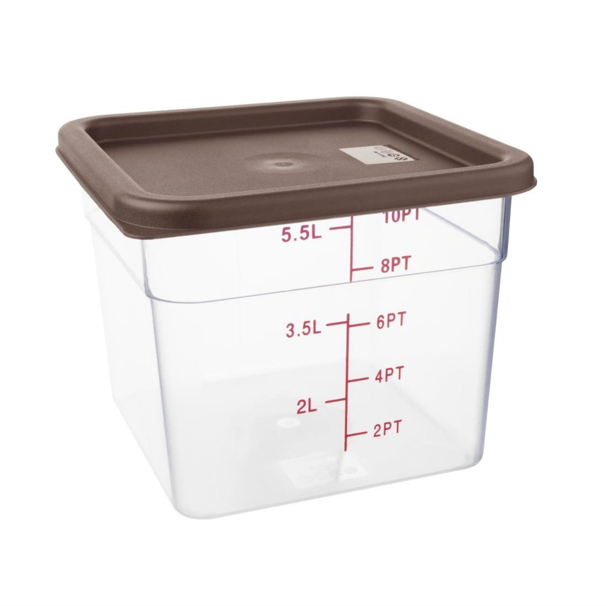Picture of Hygiplas Square Food Storage Container Lid Brown Medium