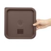 Picture of Hygiplas Square Food Storage Container Lid Brown Medium