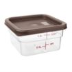 Picture of Hygiplas Square Food Storage Container Lid Brown Small