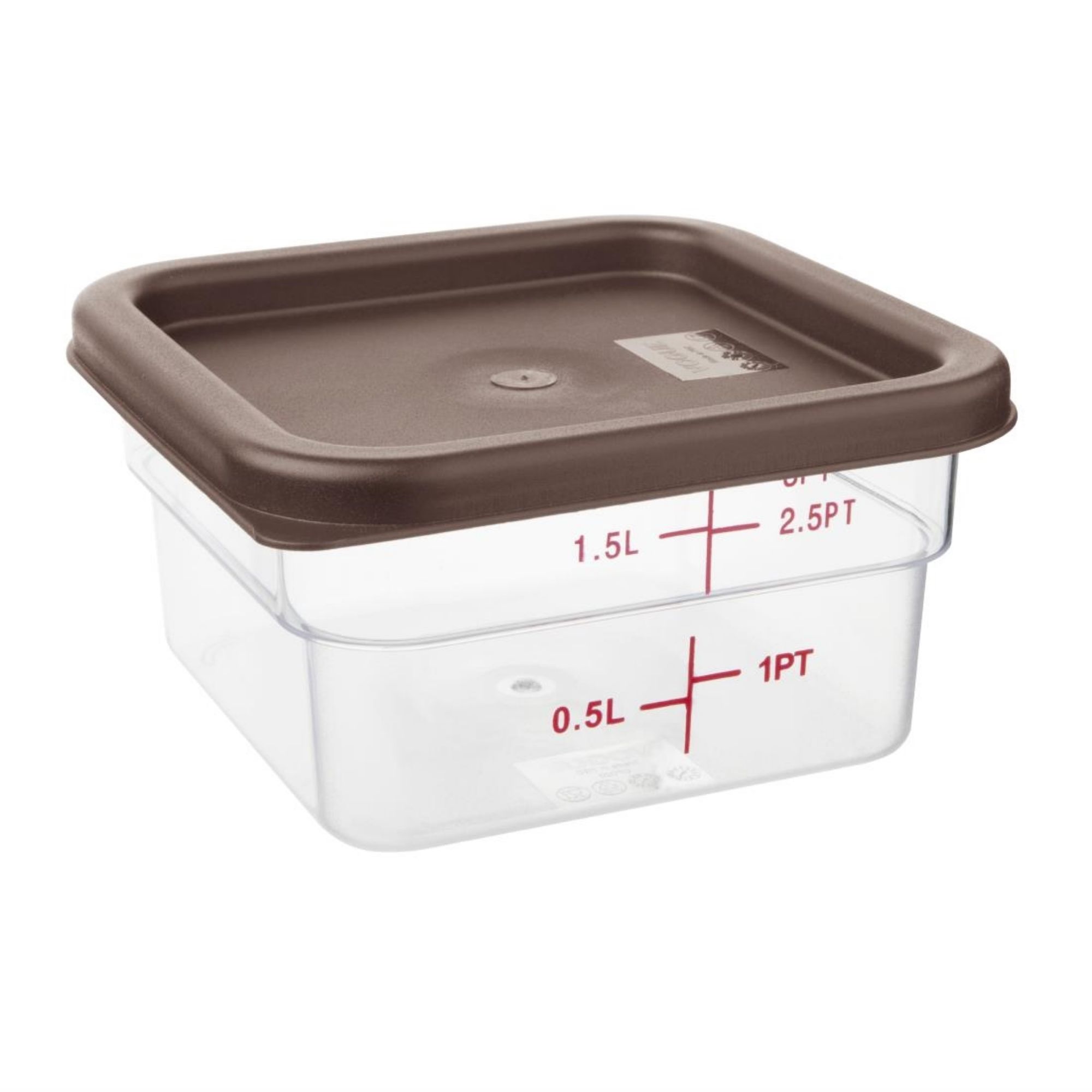 Picture of Hygiplas Square Food Storage Container Lid Brown Small