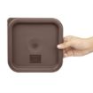 Picture of Hygiplas Square Food Storage Container Lid Brown Small