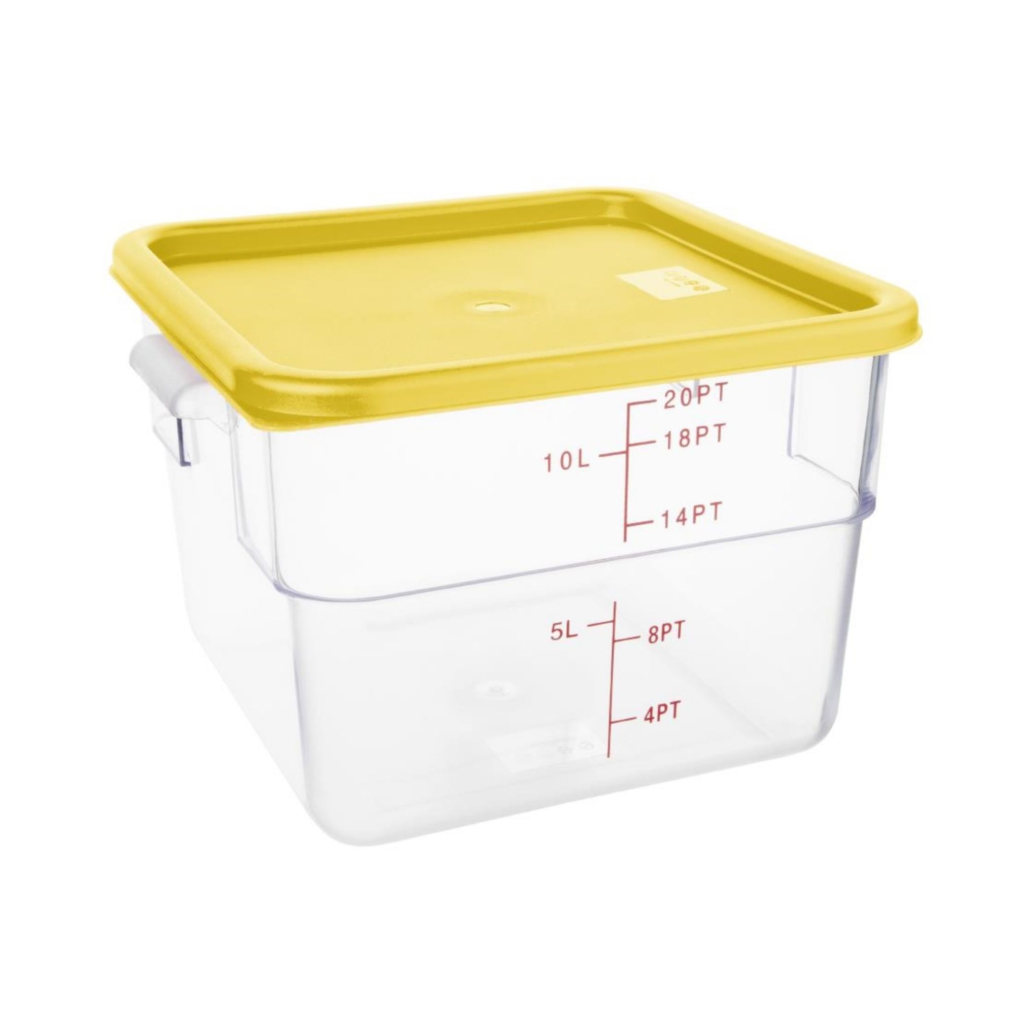 Picture of Hygiplas Square Food Storage Container Lid Yellow Large