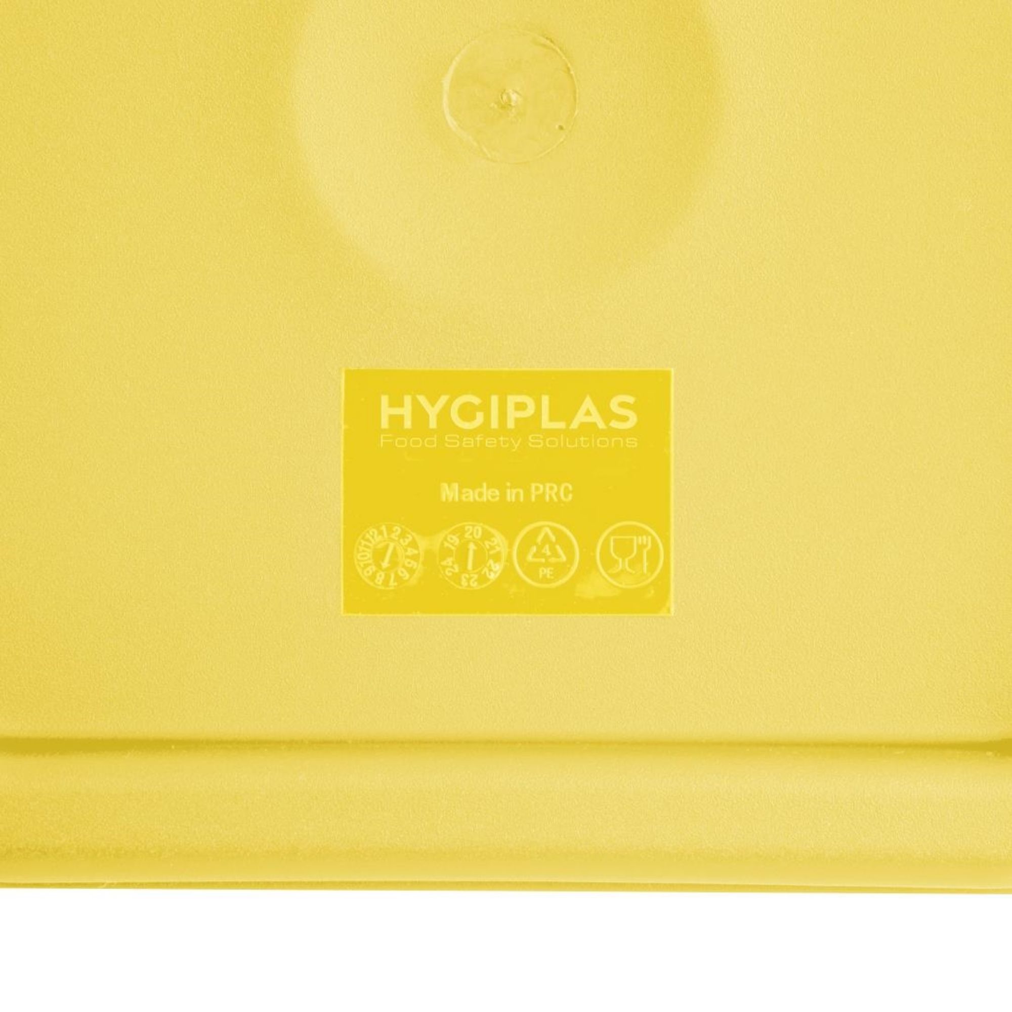 Picture of Hygiplas Square Food Storage Container Lid Yellow Large