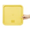Picture of Hygiplas Square Food Storage Container Lid Yellow Large
