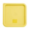 Picture of Hygiplas Square Food Storage Container Lid Yellow Medium