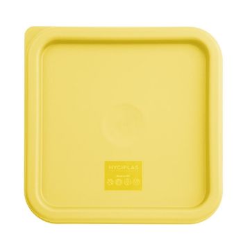 Picture of Hygiplas Square Food Storage Container Lid Yellow Medium