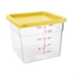 Picture of Hygiplas Square Food Storage Container Lid Yellow Medium
