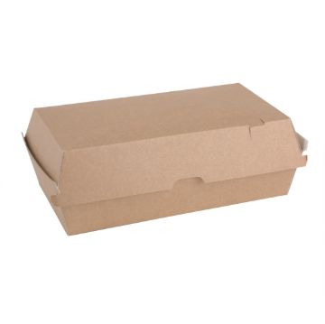 Picture of Fiesta Compostable Kraft Food Boxes Large 204mm (100 Pack)