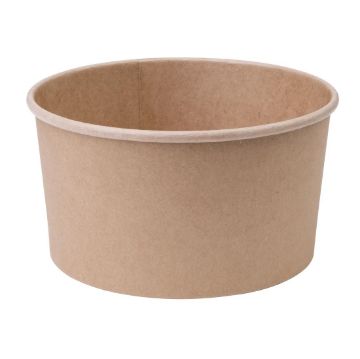 Picture of Fiesta Compostable Round Kraft Salad Bowls 1000ml / 35oz (300 Pack)