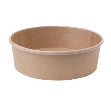 Picture of Fiesta Compostable Round Kraft Salad Bowls 500ml / 18oz (300 Pack)