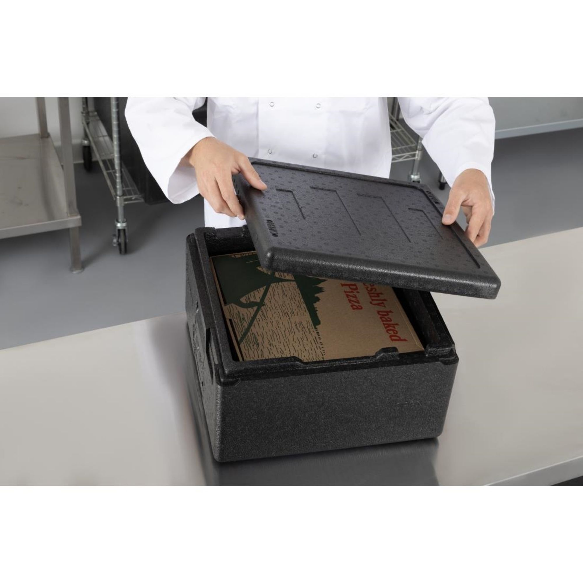 Picture of Vogue Insulated EPP Pizza Storage & Food Transport Box 22Ltr 4 Pizza Capacity