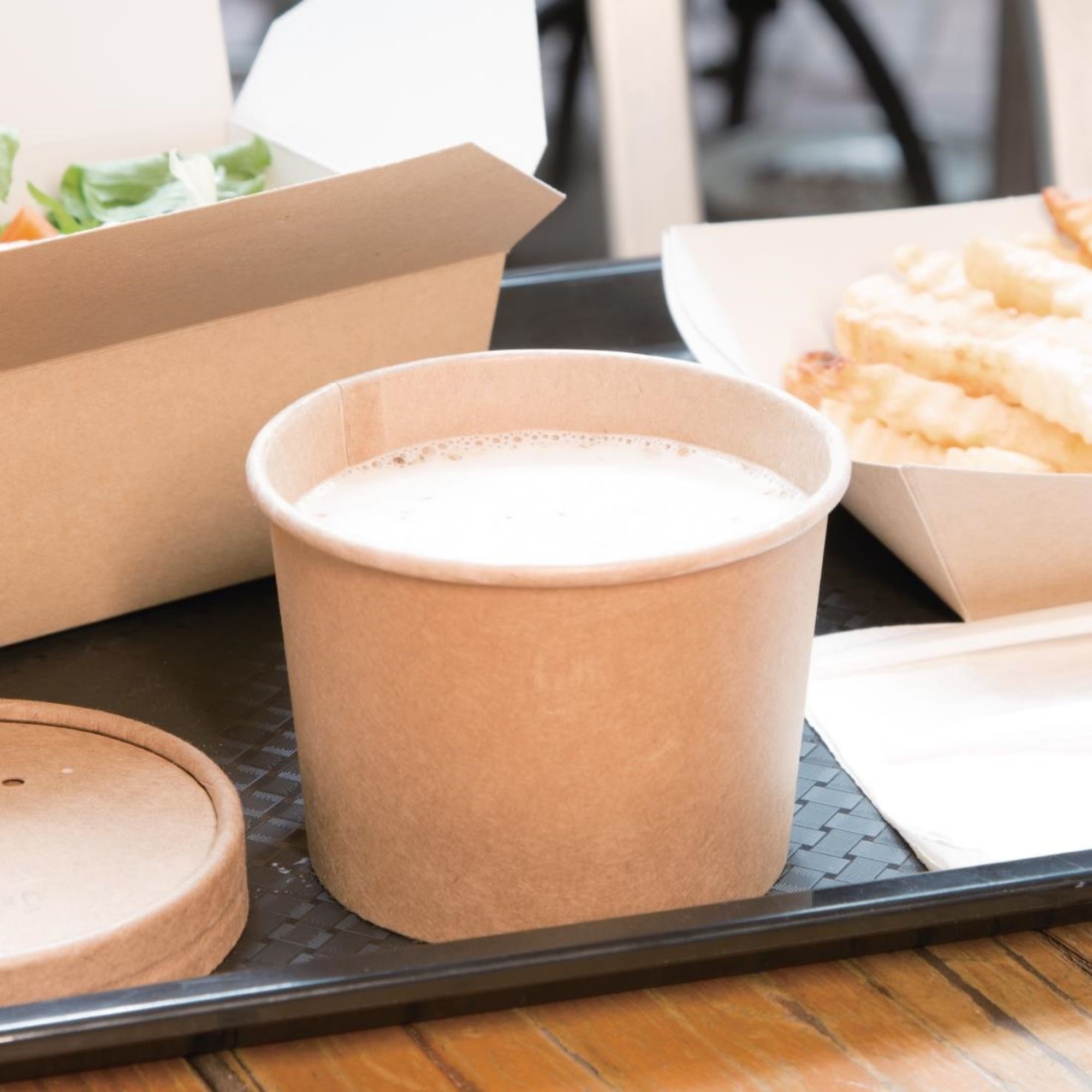 Picture of Fiesta Compostable Soup Containers 98mm 340ml / 12oz (500 Pack)