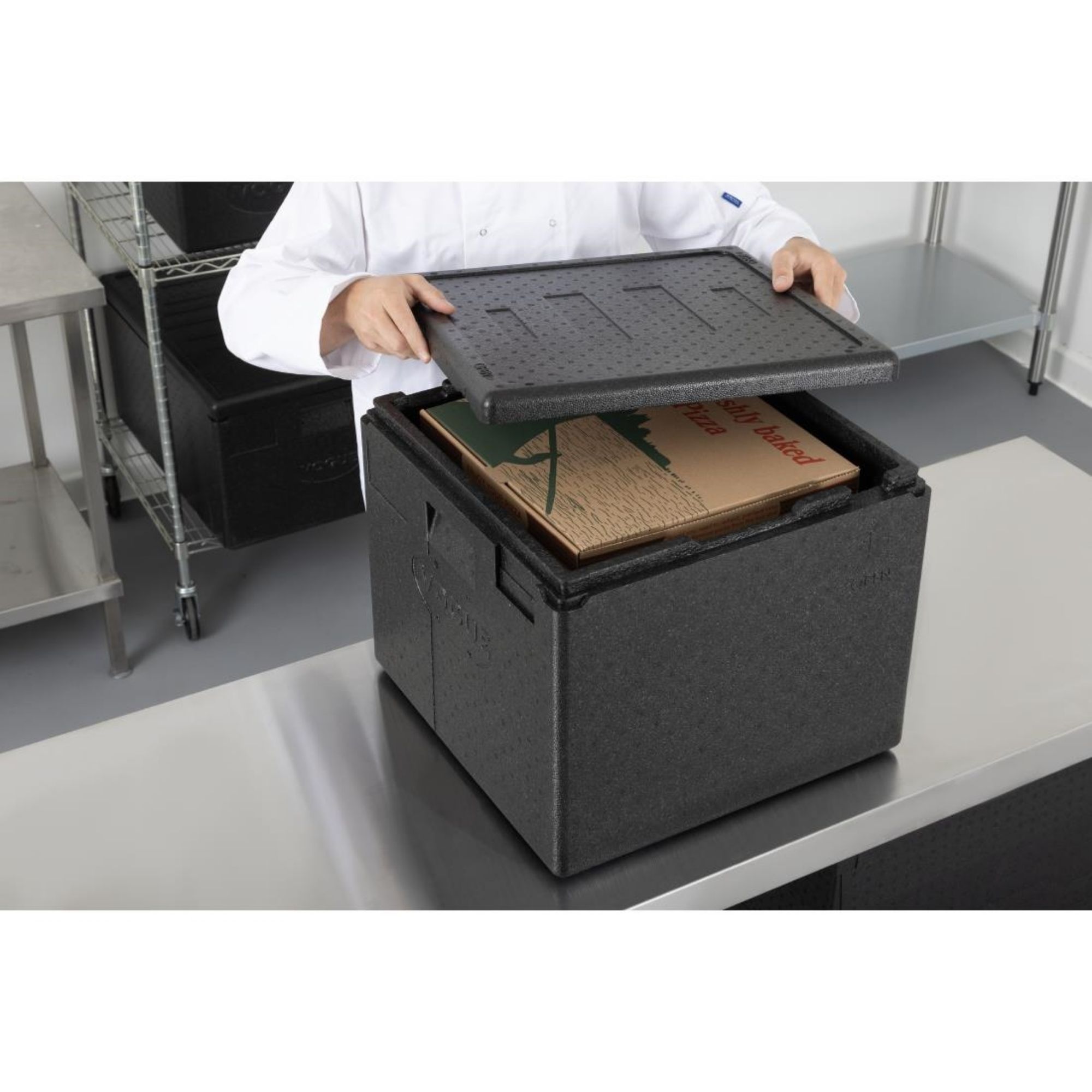 Picture of Vogue Insulated EPP Pizza Transport Box 59Ltr 8 Pizza Capacity