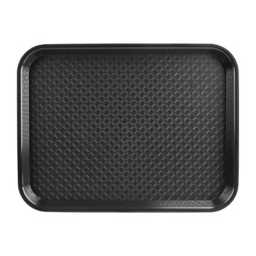 Picture of Olympia Kristallon Polypropylene Fast Food Tray Black Small 345mm