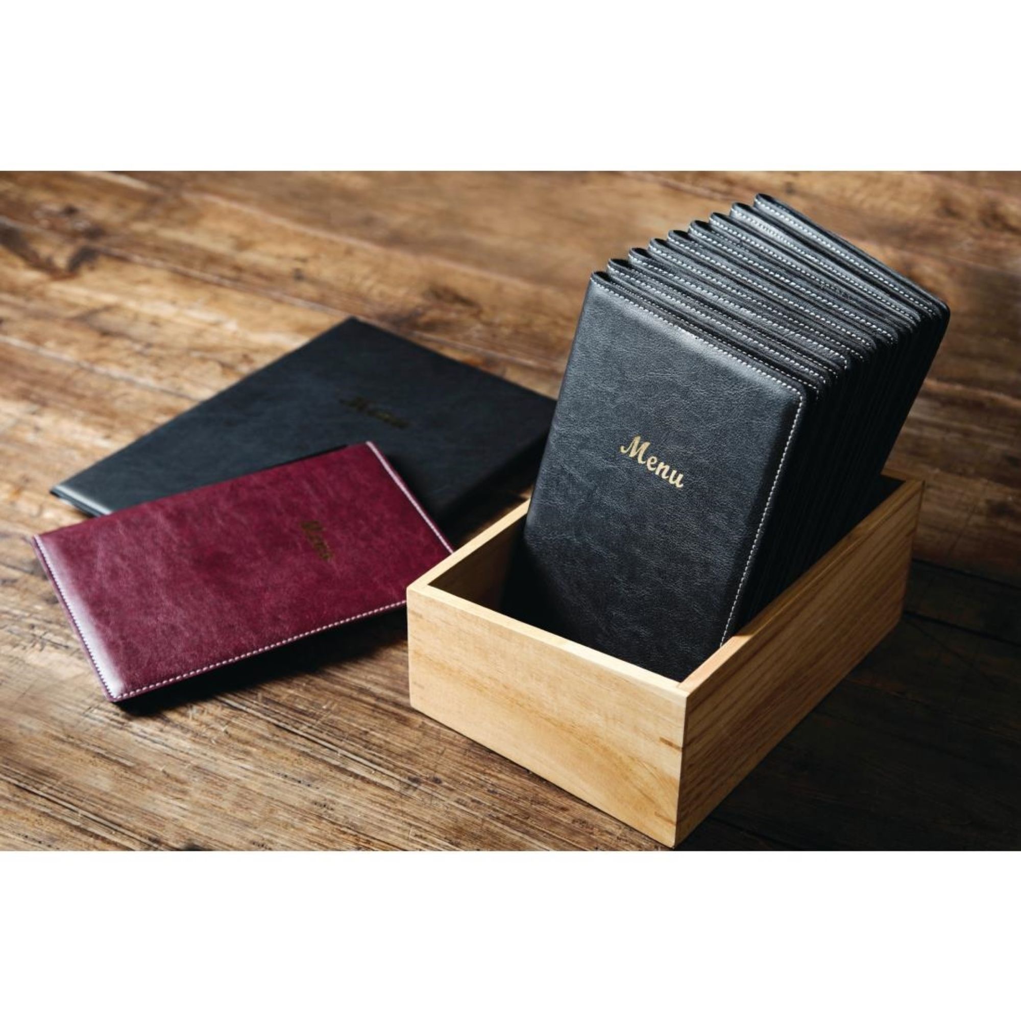 Picture of Olympia PVC Menu Cover Black A4