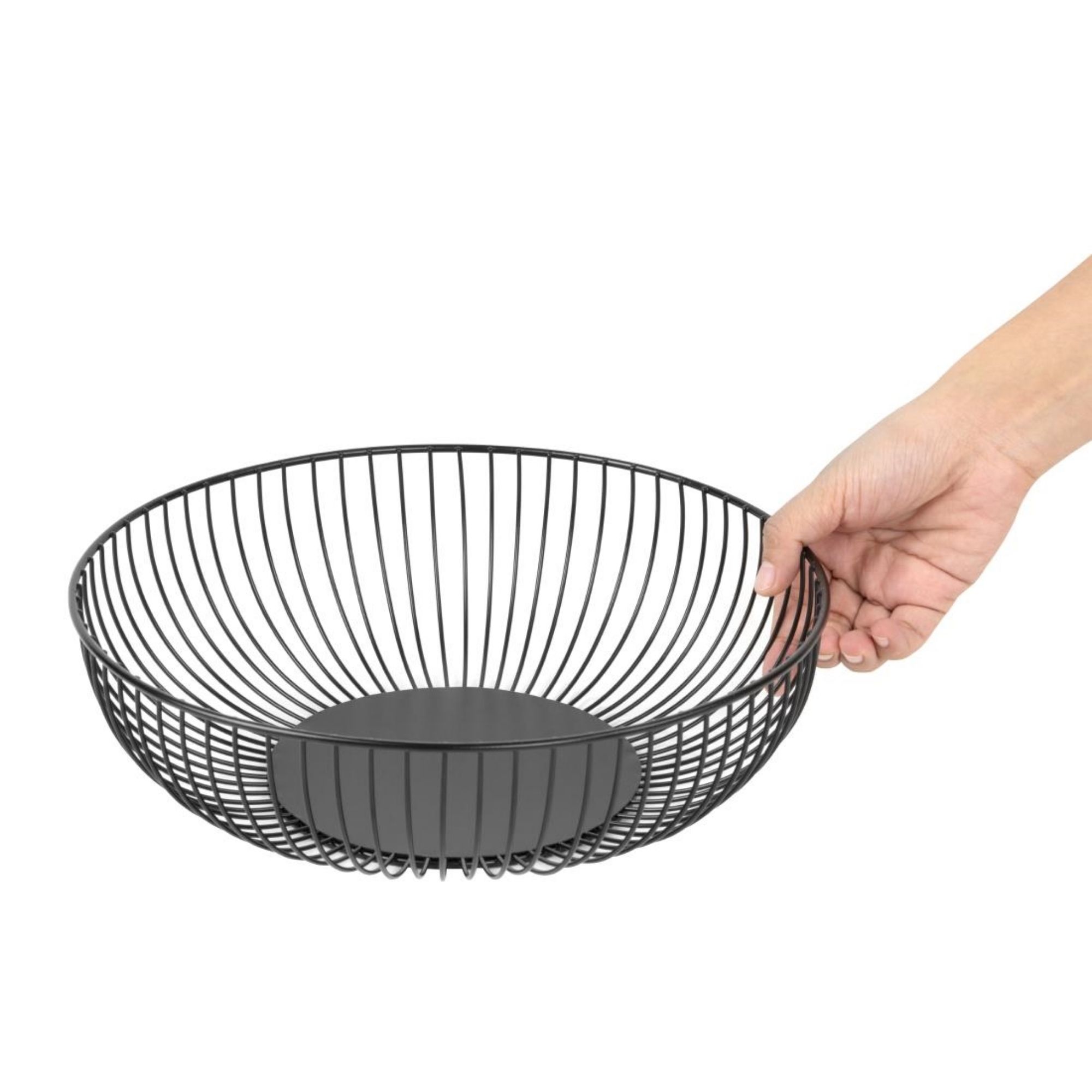 Picture of Olympia Wire Food Display Bowl Round Black 285x85mm