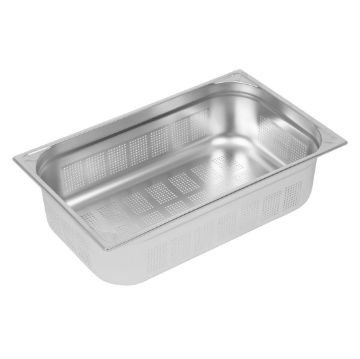 Picture of Vogue Heavy Duty Stainless Steel Perforated 1/1 Gastronorm Tray 150mm