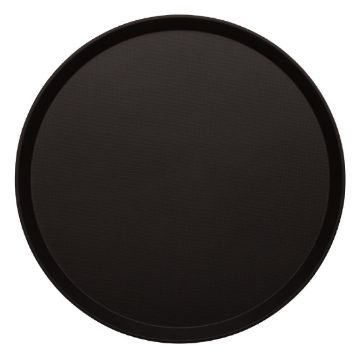 Picture of Cambro Treadlite Fibreglass Round Non-Slip Tray Black 405mm