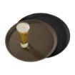 Picture of Cambro Treadlite Fibreglass Round Non-Slip Tray Black 405mm - DB004