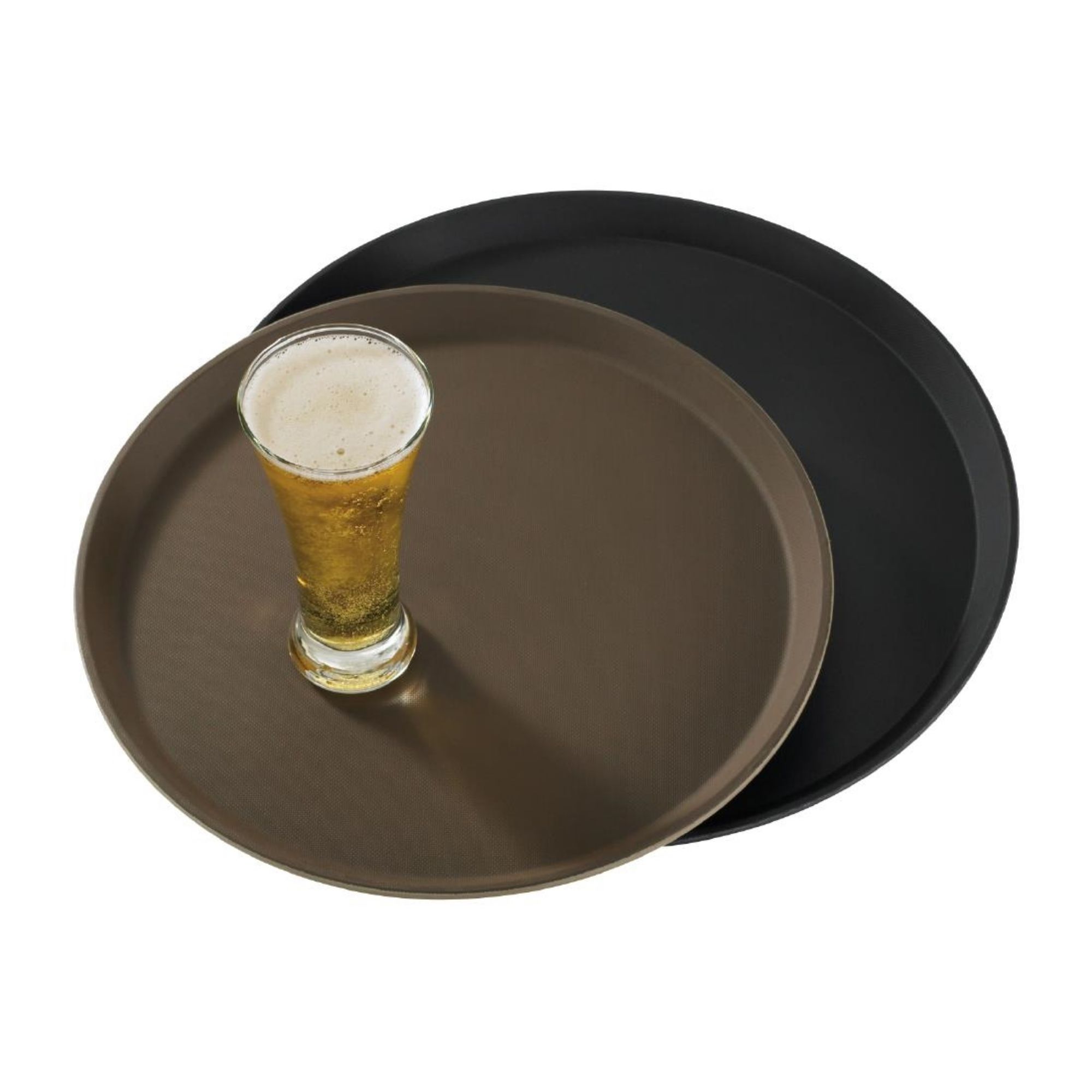 Picture of Cambro Treadlite Fibreglass Round Non-Slip Tray Black 405mm