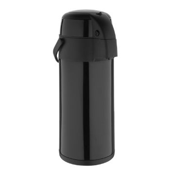 Picture of Olympia Pump Action Stainless Steel Double Wall Airpot Black