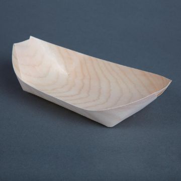 Picture of Fiesta Compostable Wooden Sushi Boats Medium 190mm (100 pack)