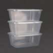 Picture of Fiesta Recyclable Plastic Microwavable Containers with Lid Large 1000ml (250 Pack)