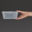 Picture of Fiesta Recyclable Plastic Microwavable Containers with Lid Large 1000ml (250 Pack)