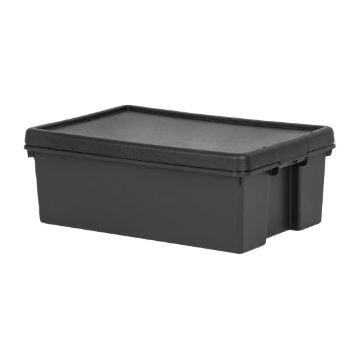 Picture of Wham Bam Recycled Storage Box & Lid Black 36Ltr