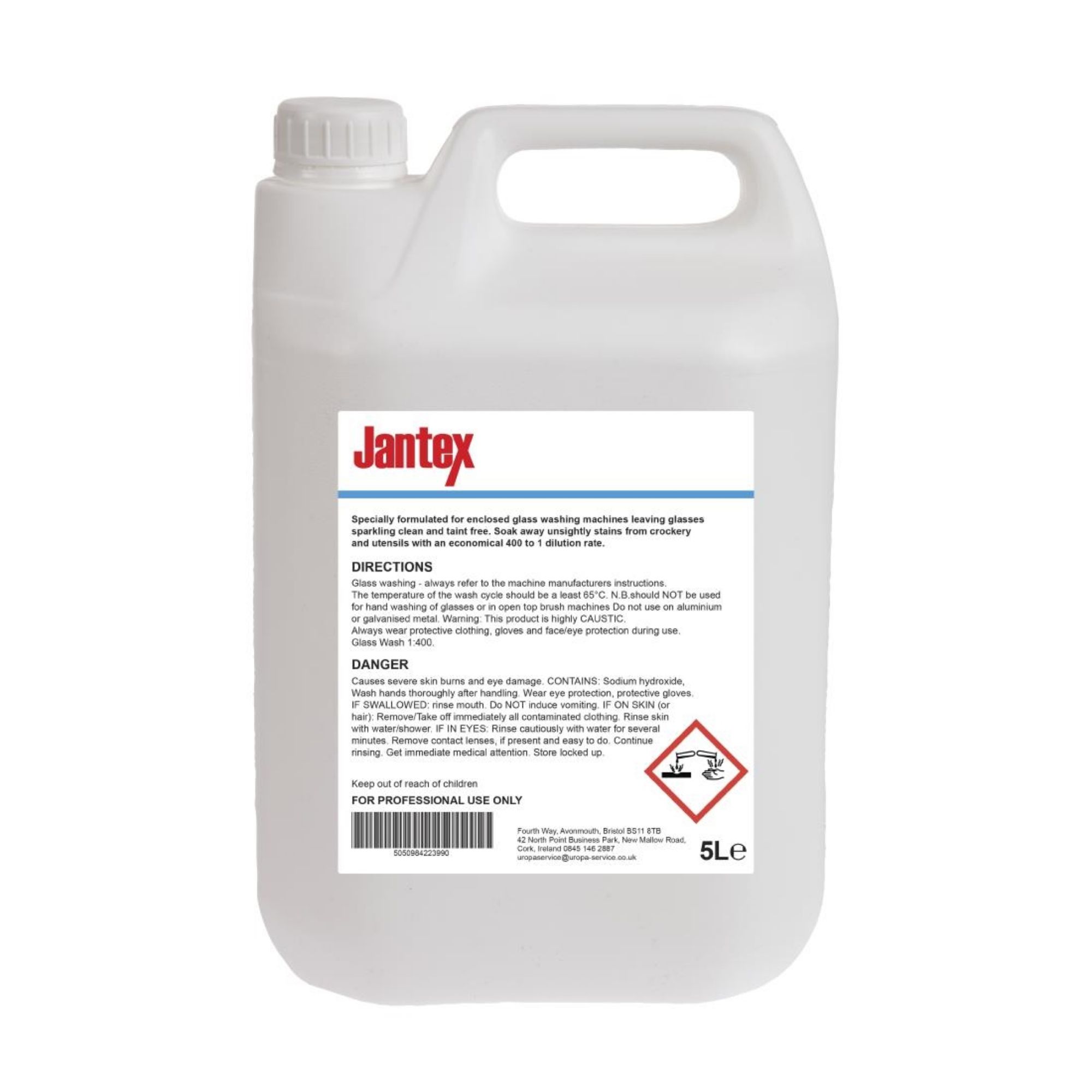 Picture of Jantex Glasswasher Detergent Concentrate 5Ltr